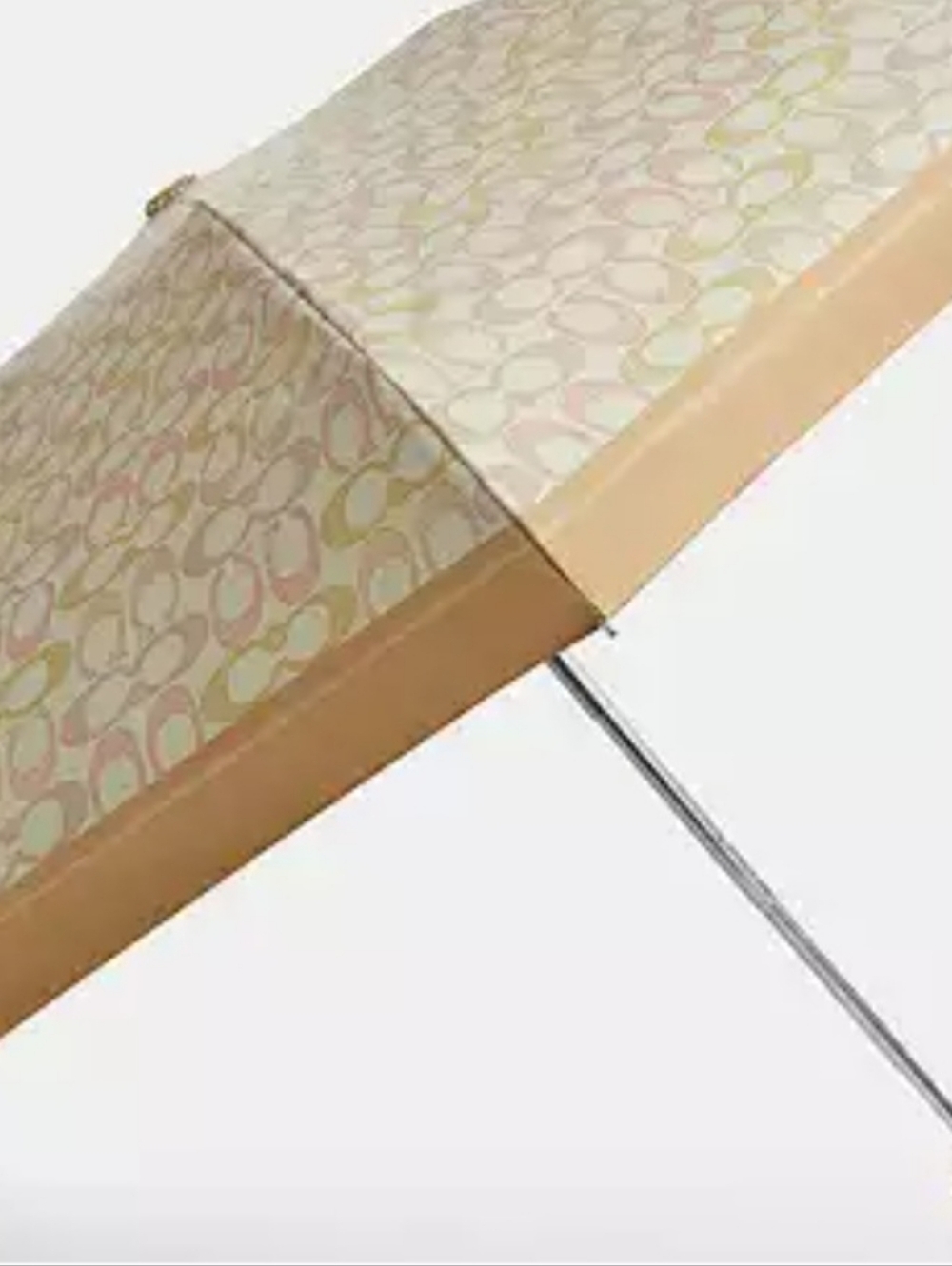 Coach Uv Protection Rain/ Shine Umbrella W/ Subtle Colorful Cs Sig. Print Nwt - Picture 2 of 6
